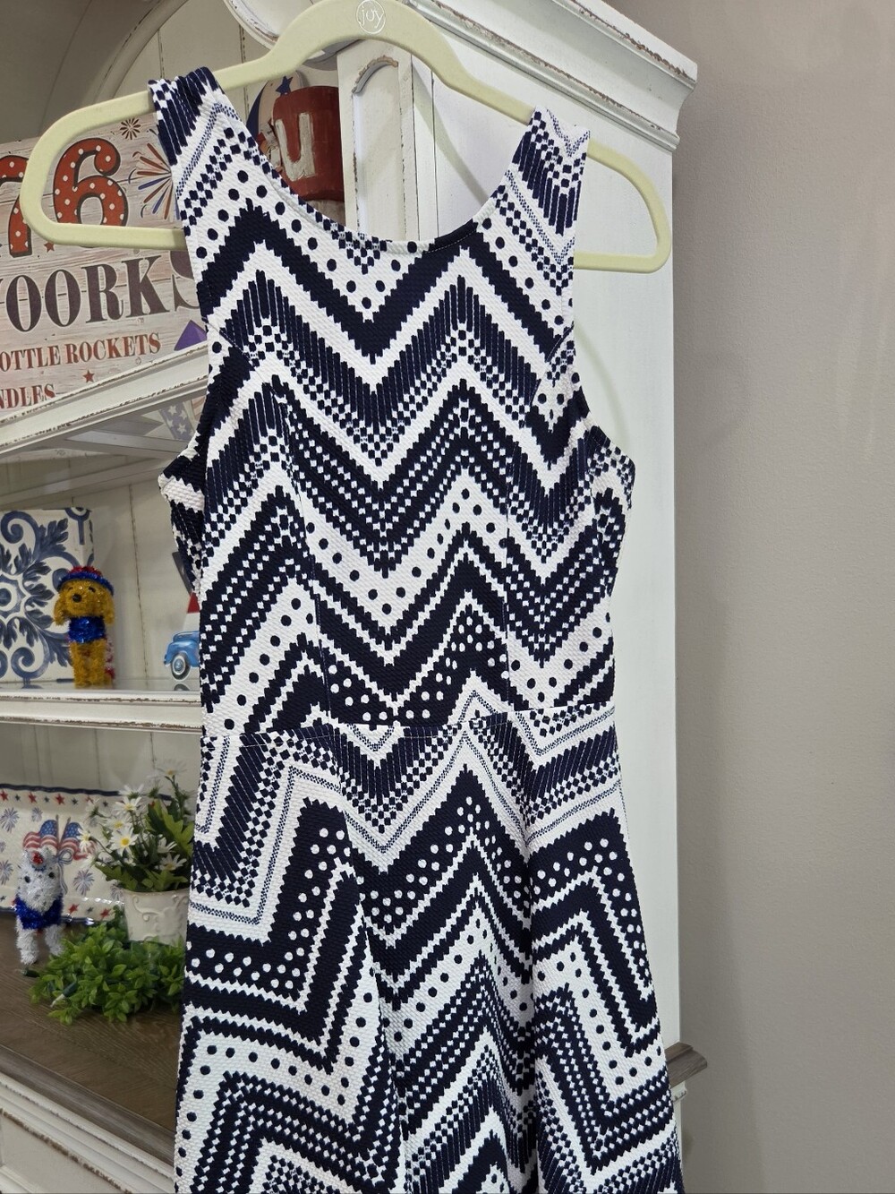 Maurices Black and White Zigzag Mini Dress